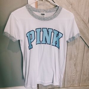 PINK Victoria’s Secret White Ringer T-shirt